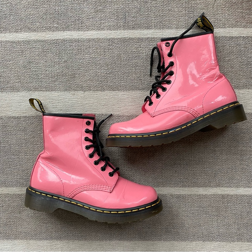 Dr. Martens Pink Combat Boots